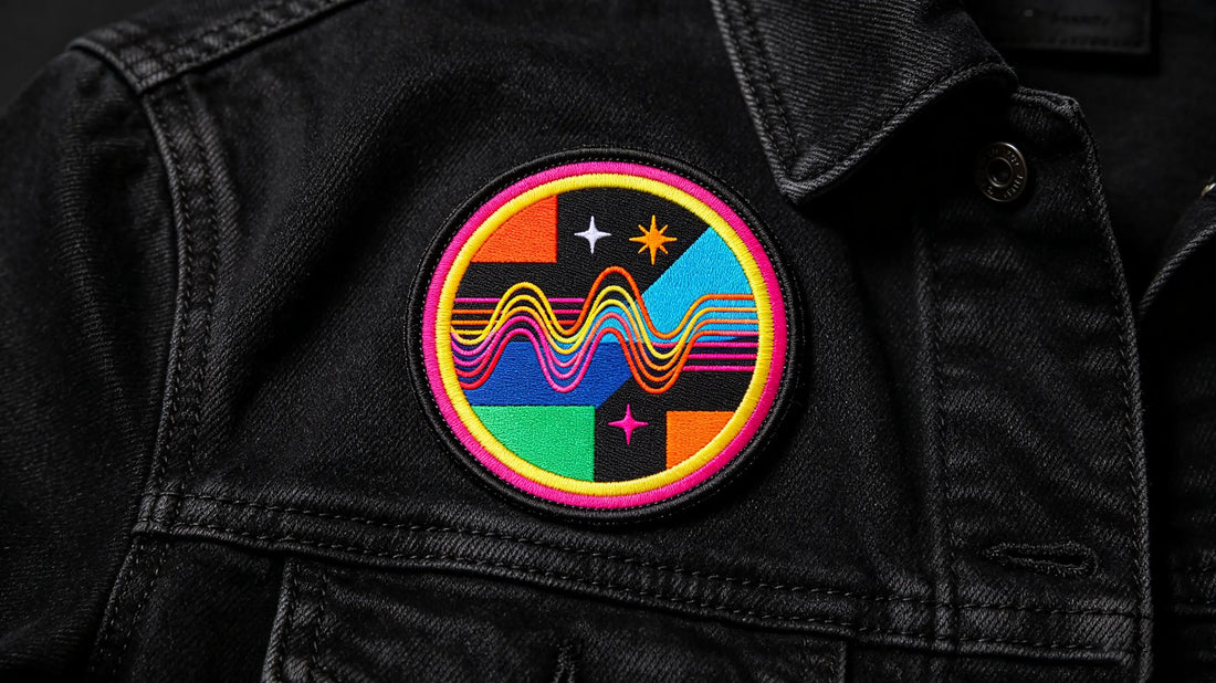 Bright full-color custom sublimation festival patch for music event merch and attendee souvenirs