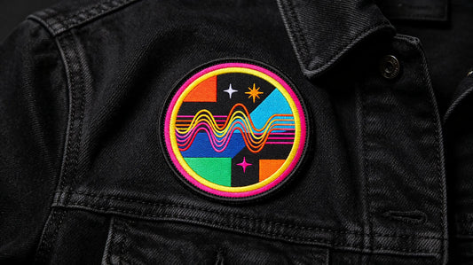 Bright full-color custom sublimation festival patch for music event merch and attendee souvenirs