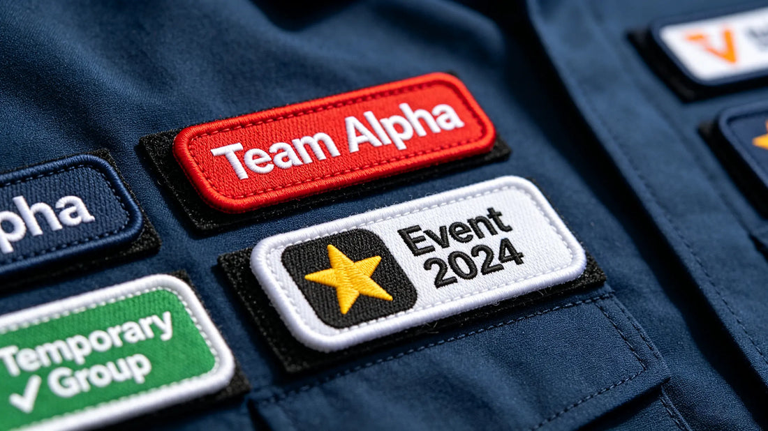 Velcro custom patches for team building and temporary events
