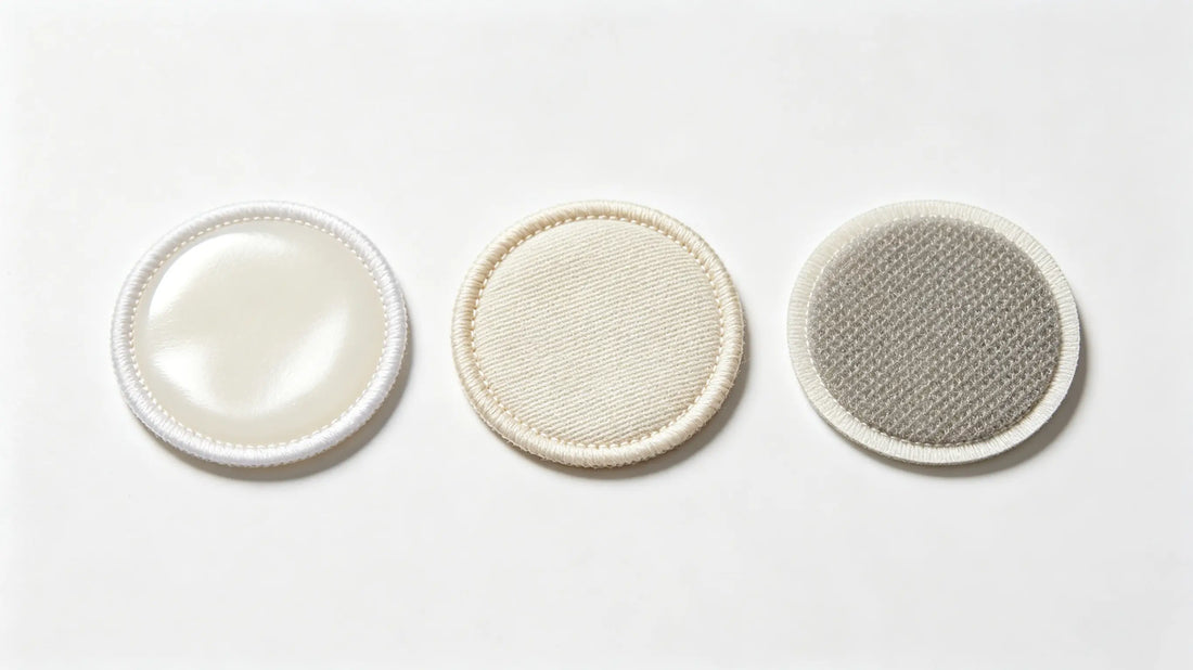 Three main patch backing types iron on sew on velcro comparison