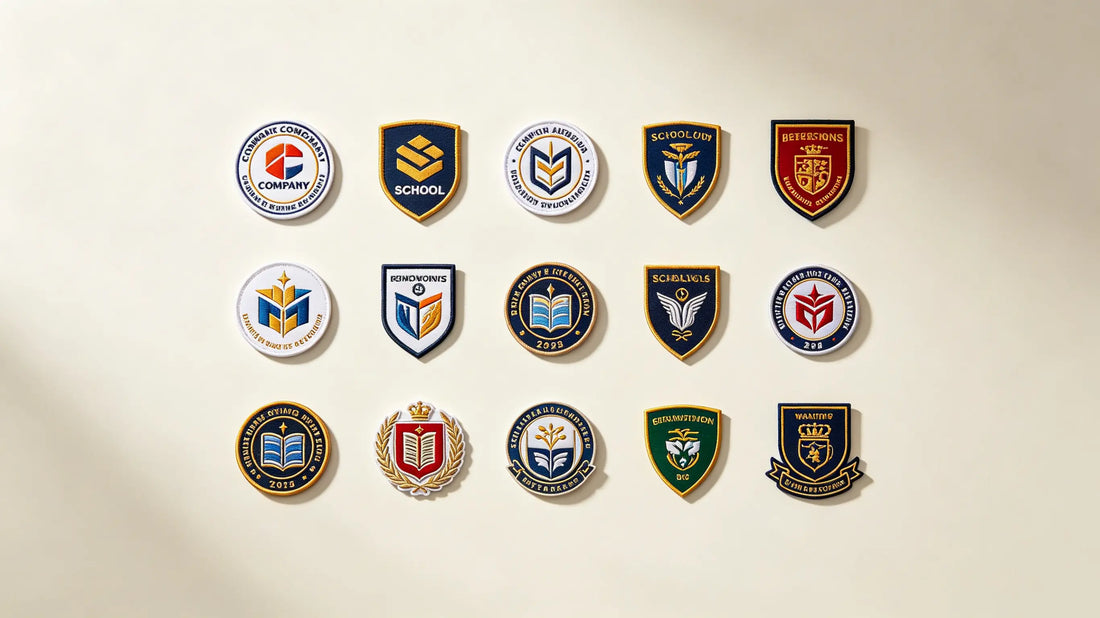 Various custom embroidered patches for work, school and team uniforms