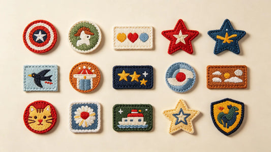 Diverse styles of custom velcro patches with hook and loop backing