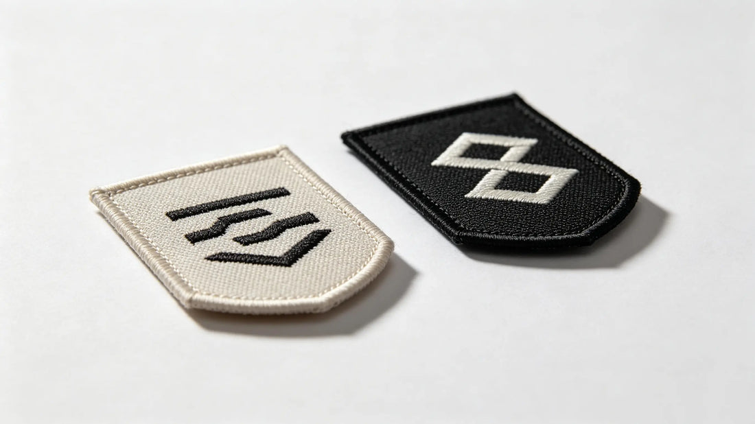 Macro close-up comparison of fine woven texture against standard embroidered stitch surface