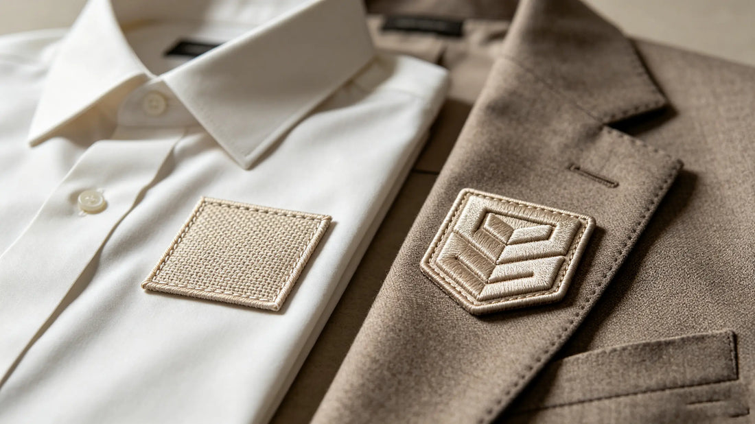 Woven patch on dress shirt vs embroidered patch on jacket