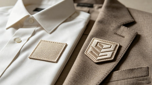 Woven patch on dress shirt vs embroidered patch on jacket